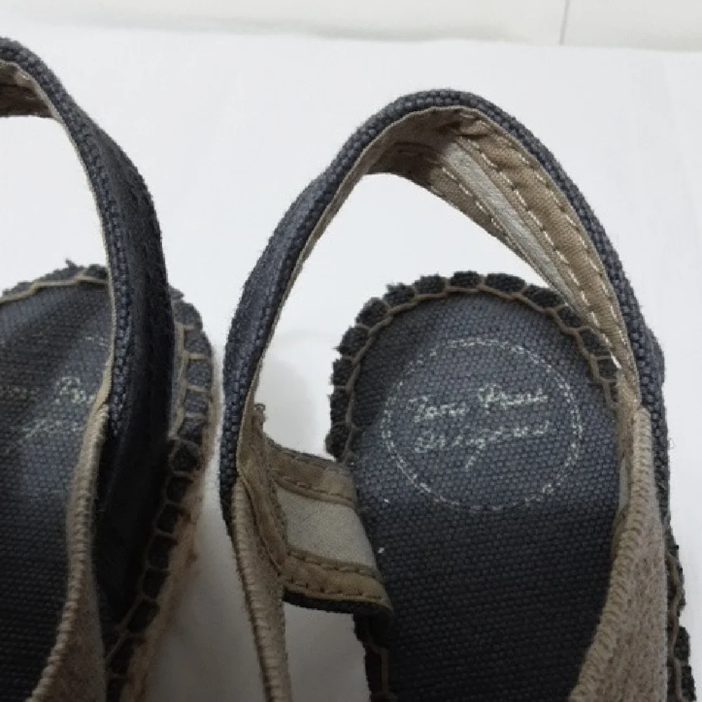 TONI PONS VERDI  Blue and Tan‎ Espadrille Wedge Sandals